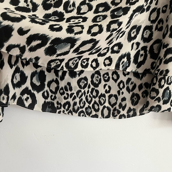 Zara Leopard Print Semi Cropped Blouse - Picture 5 of 7